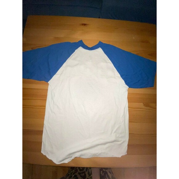 Theta Phi Alpha Shirt Womens Medium White Raglan Sleeves Crew Neck Pullover - Picture 3 of 6